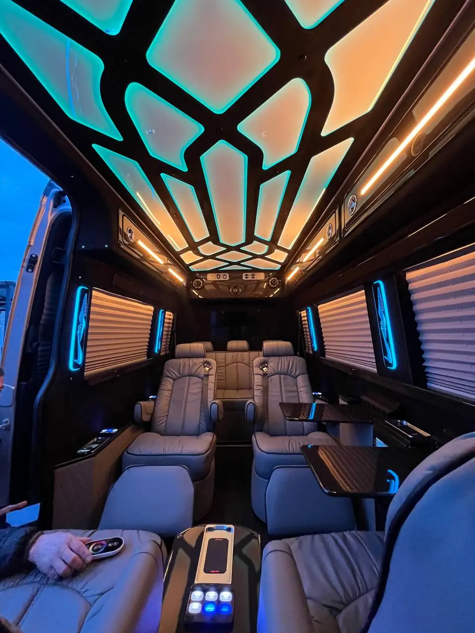 Mercedes-Benz Sprinter VIP cabin with backlit ceiling